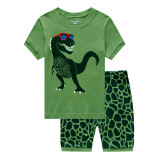 Toddler Kids Boy Prints Dinosaurs Summer Short Pajamas Sleepwear Set Cotton Pjs