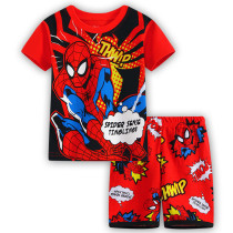 Toddler Kids Boy Spider Man Slogan Summer Short Pajamas Sleepwear Set Cotton Pjs