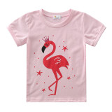 Toddler Kids Girl Prints Flamingos Summer Short Pajamas Sleepwear Set Cotton Pjs