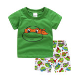 Toddler Kids Boy Turtles Summer Short Pajamas Sleepwear Set Cotton Pjs