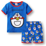 Toddler Kids Boy Doraemon Summer Short Pajamas Sleepwear Set Cotton Pjs