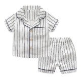 Toddler Kids Boy Stripes Summer Short Pajamas Sleepwear Set Cotton Pjs
