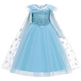 Toddler Girls Blue Sequins Princess Tutu Dress