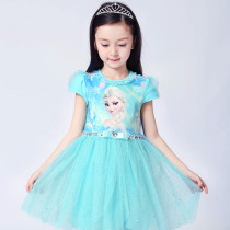 Toddler Girls Frozen Elsa Sequins Princess Tutu Dress