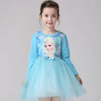 Toddler Girls Long Sleeves Sequins Princess Tutu Dress