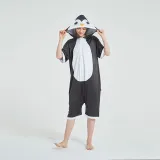 Kids And Adults Black Penguin Summer Short Onesie Kigurumi Pajamas
