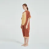 Kids And Adults Cute Brown Bear Summer Short Onesie Kigurumi Pajamas