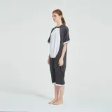 Kids And Adults Black Penguin Summer Short Onesie Kigurumi Pajamas