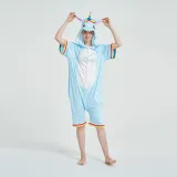 Kids And Adults Rainbow Unicorn Summer Short Onesie Kigurumi Pajamas