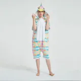 Kids And Adults Rainbow Unicorn Summer Short Onesie Kigurumi Pajamas