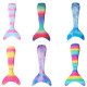Kid Girls Rainbow Ombre Mermaid Tails With Accessories