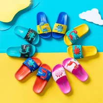 Toddlers Kids 3D Cartoon Dinosaur Beach Home Flat Slippers