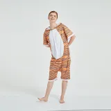 Kids And Adults Orange Tigger Summer Short Onesie Kigurumi Pajamas