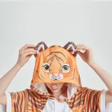 Kids And Adults Orange Tigger Summer Short Onesie Kigurumi Pajamas