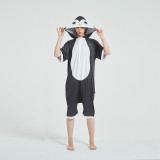 Kids And Adults Black Penguin Summer Short Onesie Kigurumi Pajamas