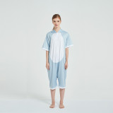 Kids And Adults Gray Rabbit Summer Short Onesie Kigurumi Pajamas