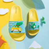 Toddlers Kids Cartoon Car and Dragon Flat Beach Home Slippers