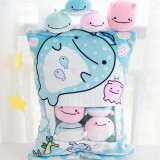 Cute Bag of Whales Plush Soft Toy Throw Pillow Pudding Pillow Creative Gifts