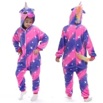 Kids Fancy Diamond Unicon Onesie Kigurumi Pajamas Animal Cosplay Costumes for Unisex Children