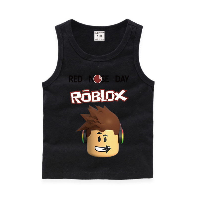 Toddler Boy Print Roblox Sleeveless Cotton Vest For Summer - roblox vest shirt