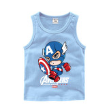 Toddler Boy Print Cartoon Cute Captain America Sleeveless Cotton Vest for Summer