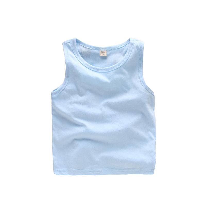Toddler Boy Pure Color Cotton Summer Vest