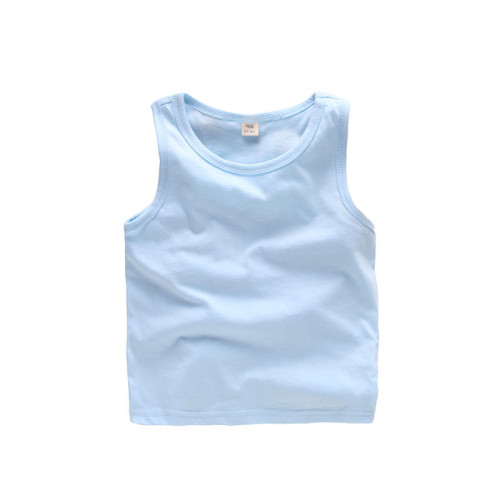 Toddler Boy Pure Color Cotton Summer Vest