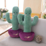 Cactus Embroidery Flowers Soft Stuffed Plush Animal Doll