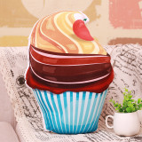 Simulation 3D Cake Cup Cherry Ice Cream  Soft Stuffed Plush Animal Doll for Kids Gift