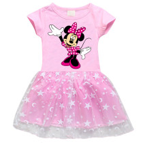 Toddler Girls Minnie Mouse A-Line Lace Tutu Dresses