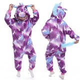 Kids Purple Night Horse Unicon Onesie Kigurumi Pajamas Animal Cosplay Costumes for Unisex Children