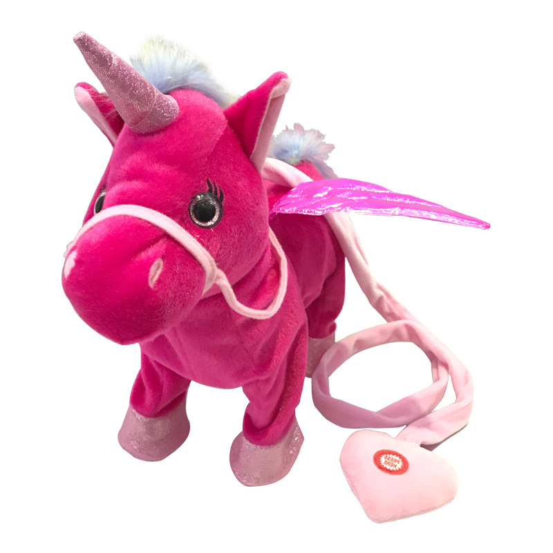 walking unicorn with lead