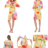 Mom And Kids Parent-child Colorful Unicon Soft Bathrobe Sleepwear Comfortable Loungewear