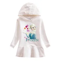 Toddler Girls Prints Alsa Long Sleeve Hooded Dresses