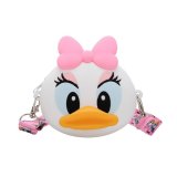 Cute Cartoon Donald Duck Silicone Mini Single Shoulder Round Bag