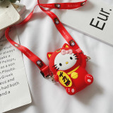 Cute Cartoon Hello Kitty Silicone Mini Single Shoulder Bag
