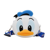 Cute Cartoon Donald Duck Silicone Mini Single Shoulder Round Bag