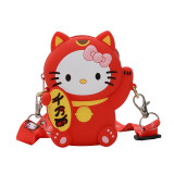 Cute Cartoon Hello Kitty Silicone Mini Single Shoulder Bag