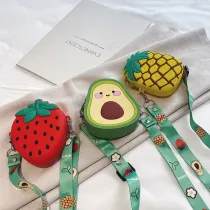 Cute Cartoon Fruit Silicone Mini Single Shoulder Bag