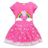 Toddler Girls Rainbow Pig A-Line Tutu Dresses
