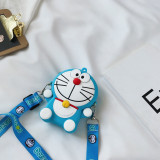Cute Cartoon Doraemon Silicone Mini Single Shoulder Bag