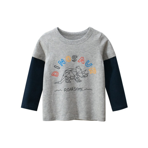 Toddler Kids Boys Prints Dinosaur Long Sleeves T-shirts