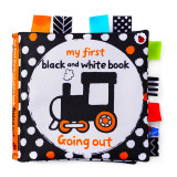Baby's First Black And White Cognition Touch and Feel Soft Cloth Book