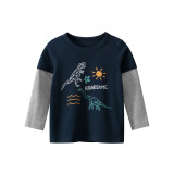 Toddler Kids Boys Prints Dinosaur Long Sleeves T-shirts