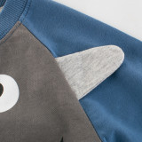 Toddler Kids Boys Blue Cute Prints Shark Sweatshirt