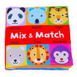 Animal Head Mix and Match Baby's First Touch and Feel Soft Cloth Book