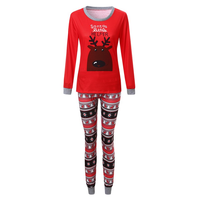 Christmas Family Matching Sleepwear Pajamas Sets Santa Deer Top and ...
