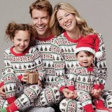 Christmas Family Matching Sleepwear Pajamas Sets Christmas Red Green Stripes Trees Top and Pants