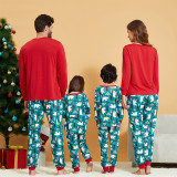 Christmas Family Matching Sleepwear Pajamas Sets Green Cartoon Trees Top and Pants