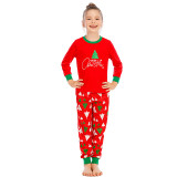 Christmas Family Matching Sleepwear Pajamas Sets Red Trees Top and Pants